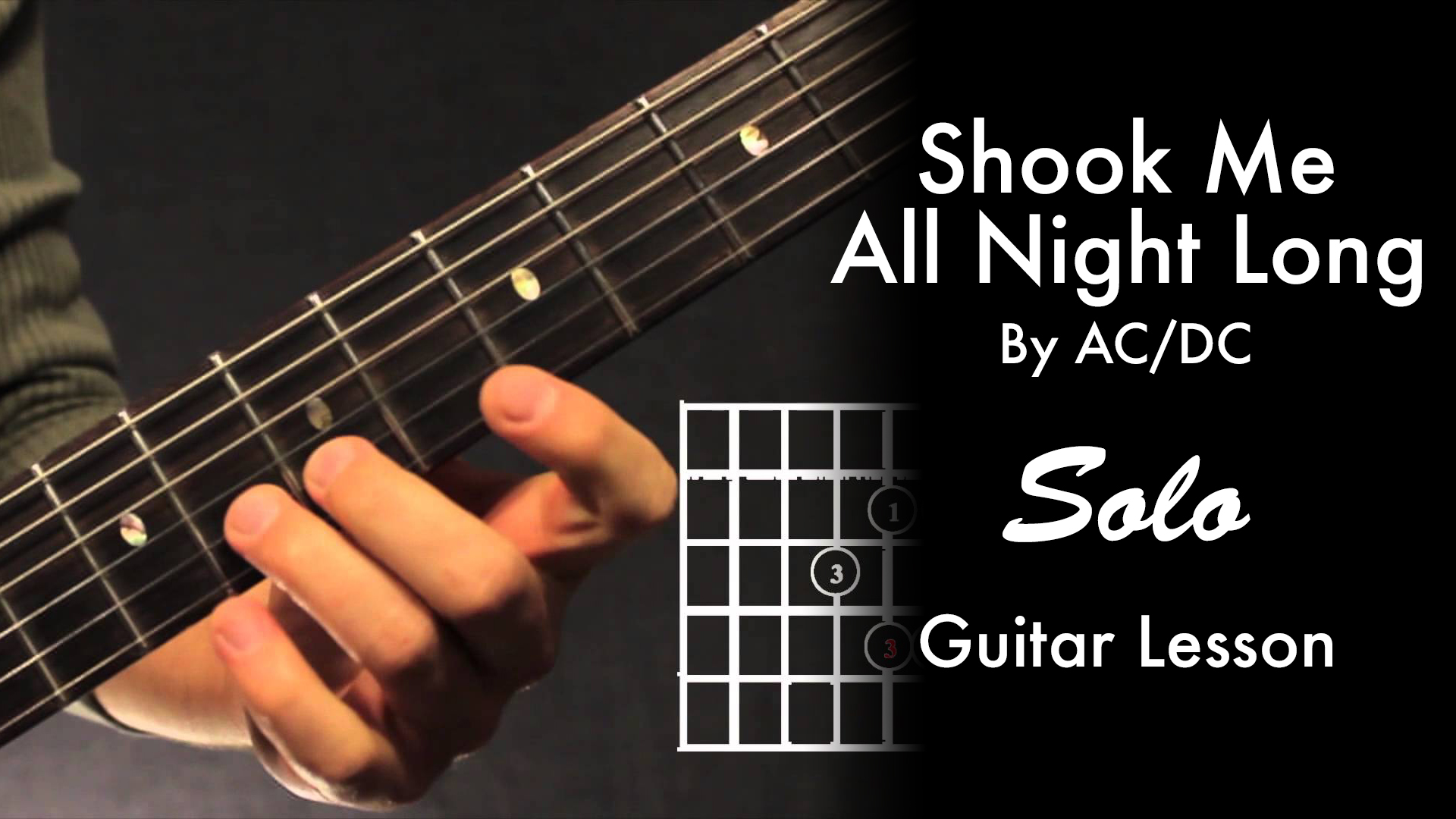 Shook Me All Night Long Solo * Garret's Guitar Lessons.
