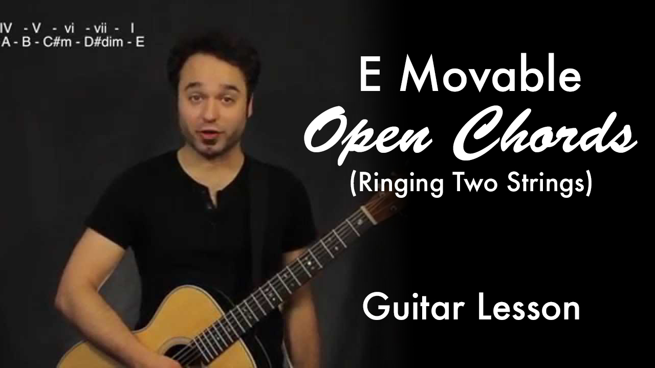 E Movable Open Chords (Ringing Two Strings) • Garret's Guitar Lessons