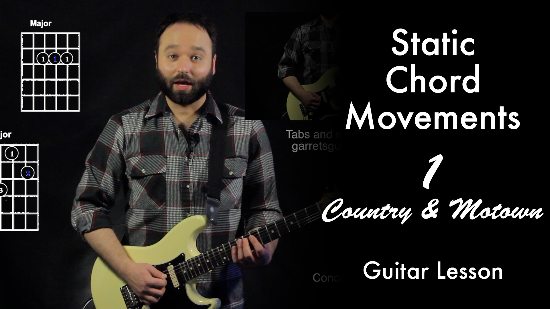 Static Chord Movements 1 Country & Motown • Garret's Guitar Lessons